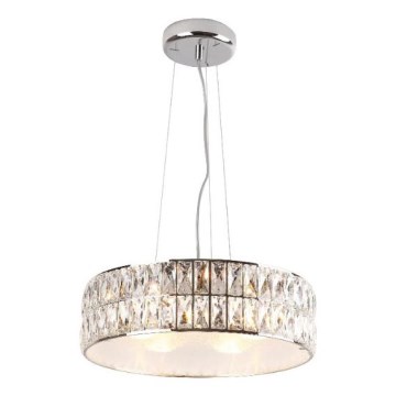 MAXLIGHT P0238 - Пендел DIAMANTE 6xG9/42W/230V Ø 46 см лъскав хром