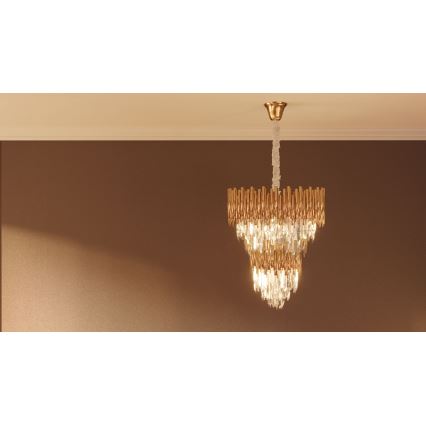 MAXLIGHT P0283 - Пендел VOGUE 16xE14/40W/230V Ø 60 см златист