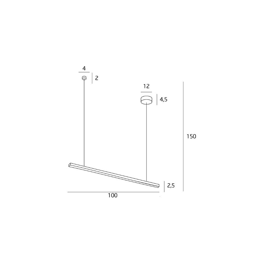 MAXLIGHT P0310D - LED Димируем пендел TRIO LED/12W/230V черен