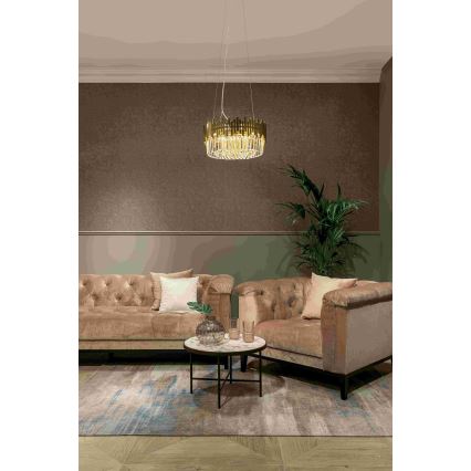 MAXLIGHT P0368 - Пендел TREND 8xE14/40W/230V Ø 45 см златист