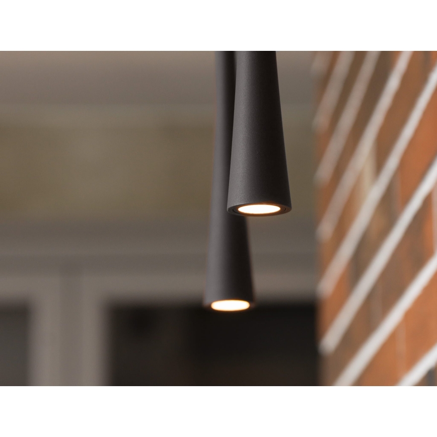 MAXLIGHT P0373 - LED Пендел КАФЕ LED/7W/230V Ø 3 см черен