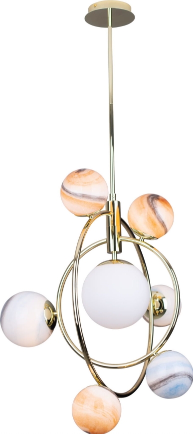 MAXLIGHT P0378 - Висящ полилей COSMOS 7xG9/40W/230V златист