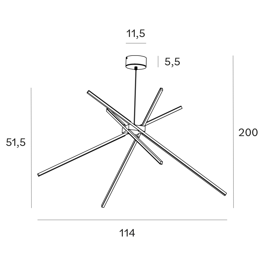 MAXLIGHT P0412 - LED Пендел ПАЯК LED/33W/230V черен