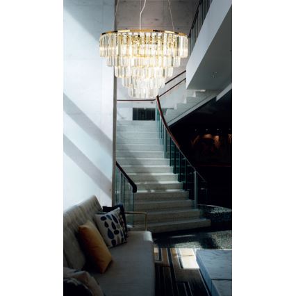MAXLIGHT P0424 - Пендел MONACO 15xG9/40W/230V Ø 60 см златист