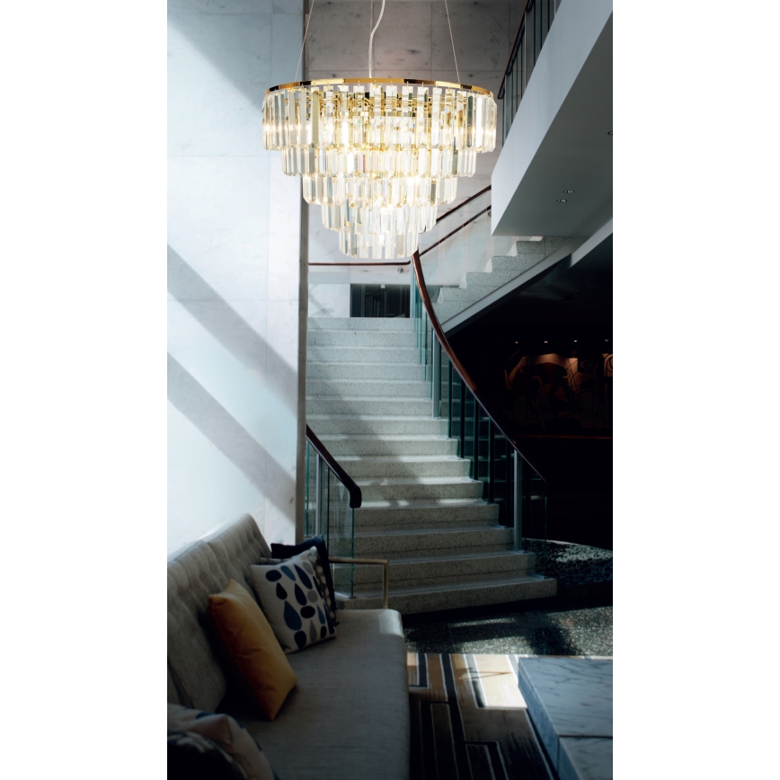 MAXLIGHT P0424 - Пендел MONACO 15xG9/40W/230V Ø 60 см златист