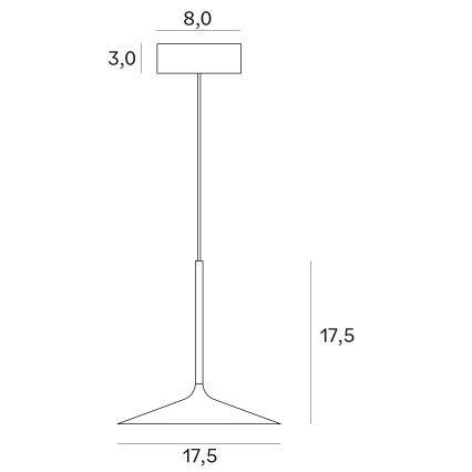 MAXLIGHT P0456 - LED Пендел HANA LED/6W/230V Ø 17,5 см черен