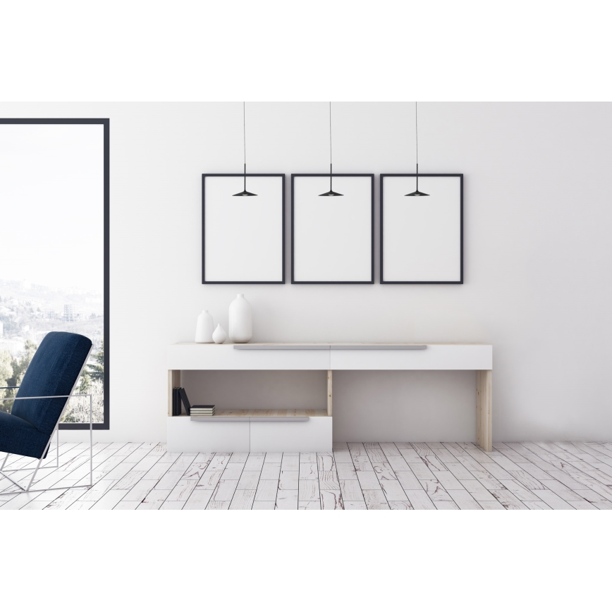 MAXLIGHT P0456 - LED Пендел HANA LED/6W/230V Ø 17,5 см черен