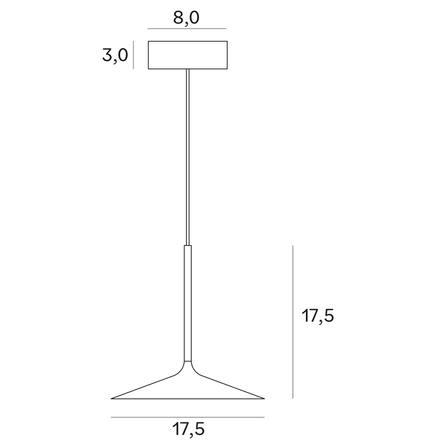 MAXLIGHT P0456 - LED Пендел HANA LED/6W/230V Ø 17,5 см черен