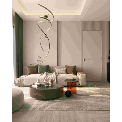 MAXLIGHT P0482D - LED Димируем пендел RITZ LED/100W/230V Ø 60 см CRI 90 лъскав хром