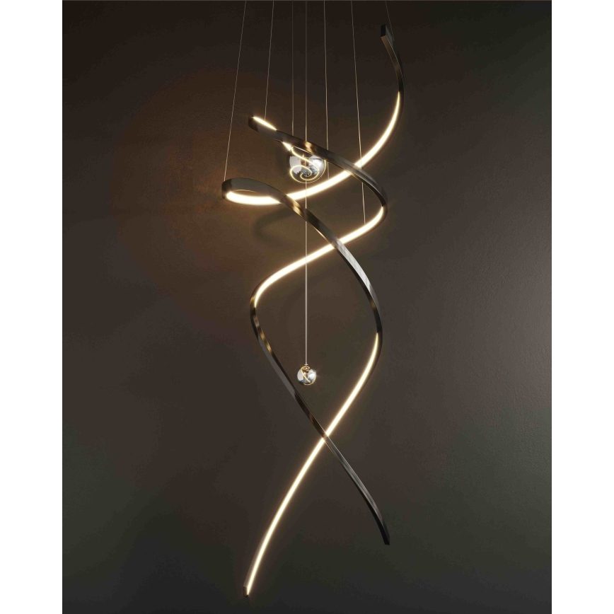 MAXLIGHT P0500D - LED Димируем пендел RITZ LED/100W/230V Ø 60 см CRI 90 черен