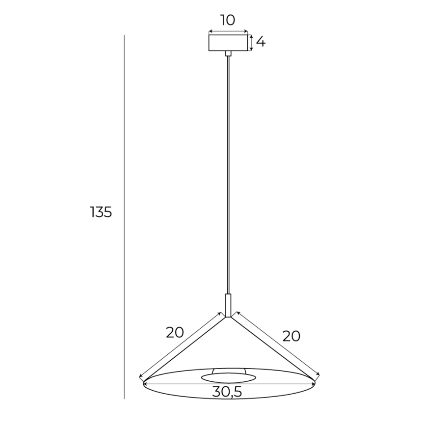 MAXLIGHT P0505 - LED Пендел VULCANO LED/5W/230V Ø 30,5 см бял