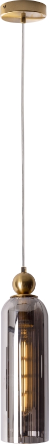 MAXLIGHT P0511 - Пендел CAMPANILA 1xE27/40W/230V Ø 10 см месинг/сив