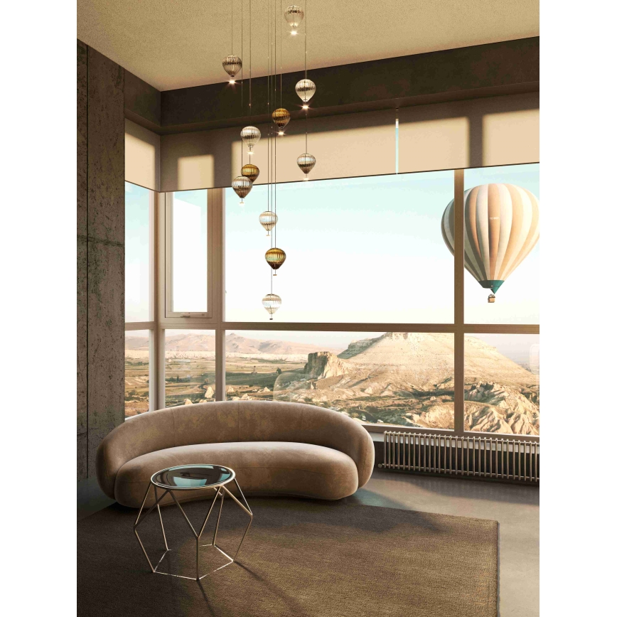 MAXLIGHT P0527 - LED Пендел PALLONCINI 2xLED/3W/230V Ø 12 см прозрачен