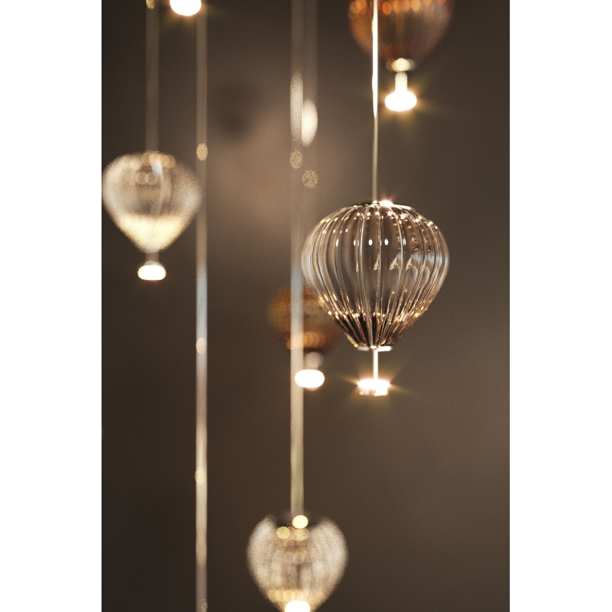 MAXLIGHT P0527 - LED Пендел PALLONCINI 2xLED/3W/230V Ø 12 см прозрачен