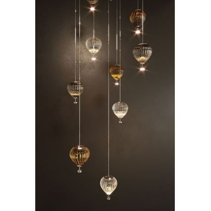 MAXLIGHT P0527 - LED Пендел PALLONCINI 2xLED/3W/230V Ø 12 см прозрачен