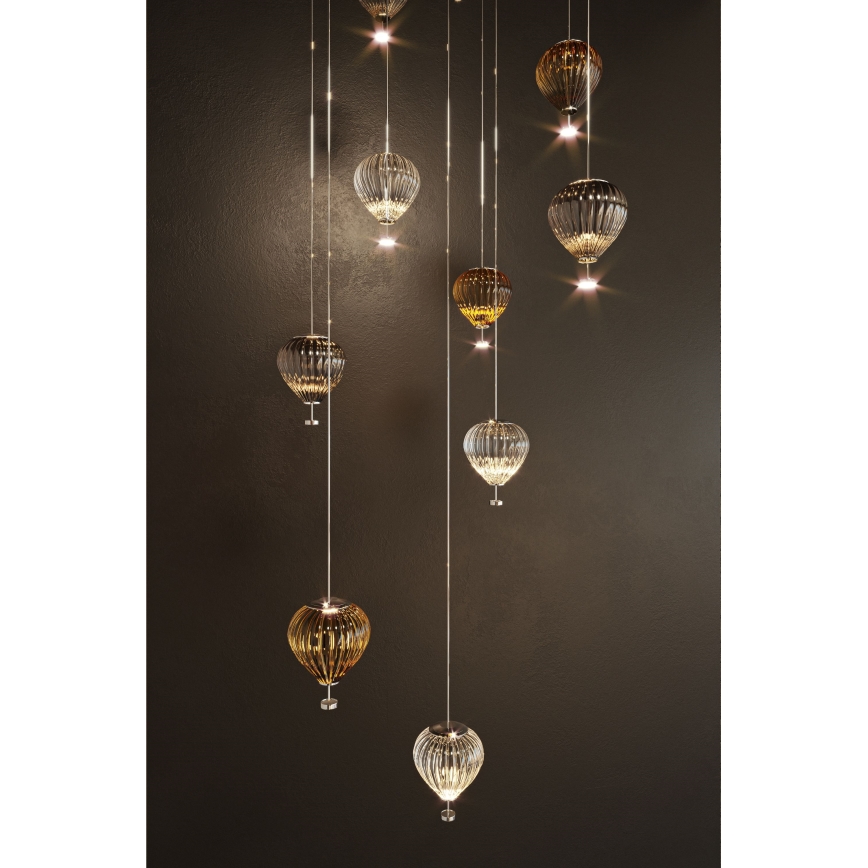 MAXLIGHT P0527 - LED Пендел PALLONCINI 2xLED/3W/230V Ø 12 см прозрачен