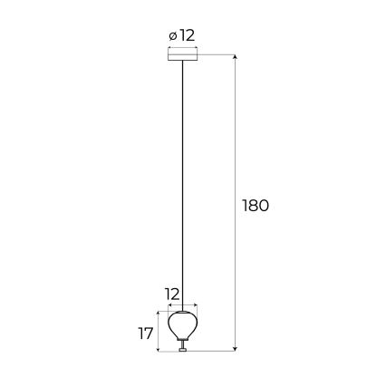 MAXLIGHT P0527 - LED Пендел PALLONCINI 2xLED/3W/230V Ø 12 см прозрачен