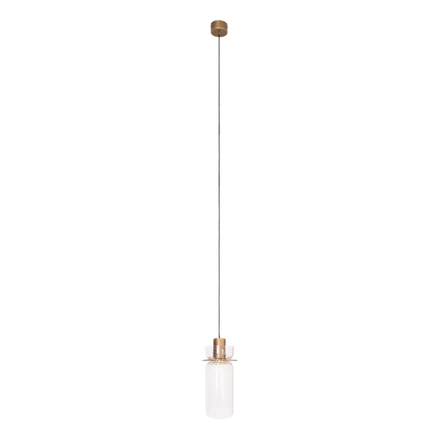 MAXLIGHT P0531 - LED Пендел SIGNATURE LED/8W/230V Ø 15 см месинг/прозрачен