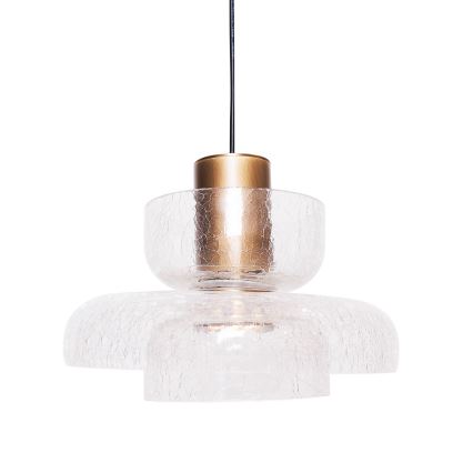 MAXLIGHT P0532 - LED Пендел SIGNATURE LED/8W/230V Ø 22 см месинг/прозрачен