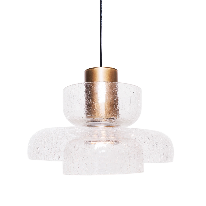 MAXLIGHT P0532 - LED Пендел SIGNATURE LED/8W/230V Ø 22 см месинг/прозрачен