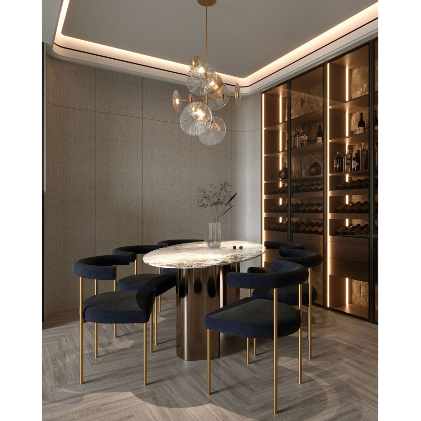 MAXLIGHT P0541 - LED Полилей ALLURE 14xLED/5W/230V Ø 60 см златист