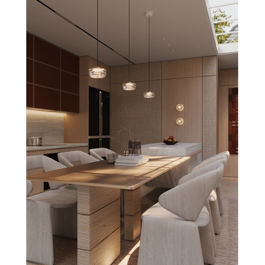 MAXLIGHT P0542 - LED Пендел LIPARI LED/6W/230V Ø 16 см прозрачен
