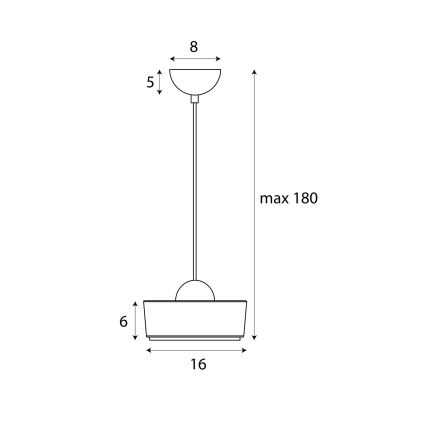 MAXLIGHT P0542 - LED Пендел LIPARI LED/6W/230V Ø 16 см прозрачен