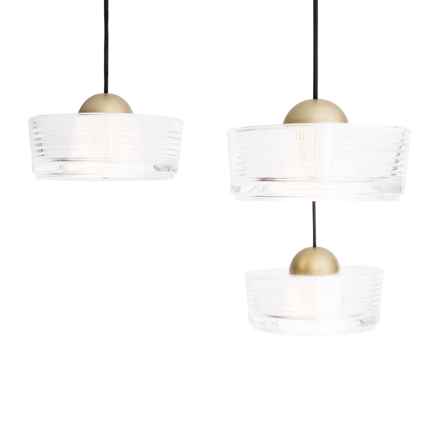 MAXLIGHT P0543 - LED Пендел LIPARI LED/22W/230V Ø 35 см прозрачен