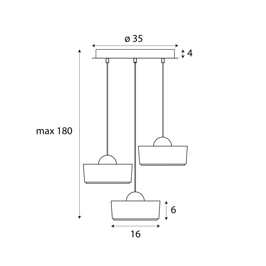 MAXLIGHT P0543 - LED Пендел LIPARI LED/22W/230V Ø 35 см прозрачен