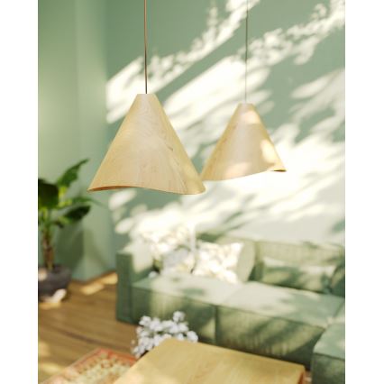 MAXLIGHT P0547 - Пендел SAKURA 1xE27/60W/230V Ø 33,5 см дъб