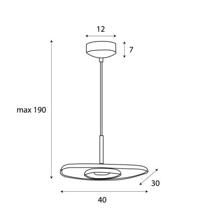 MAXLIGHT P0561 - LED Пендел DEUX LED/5W/230V бежов/сив