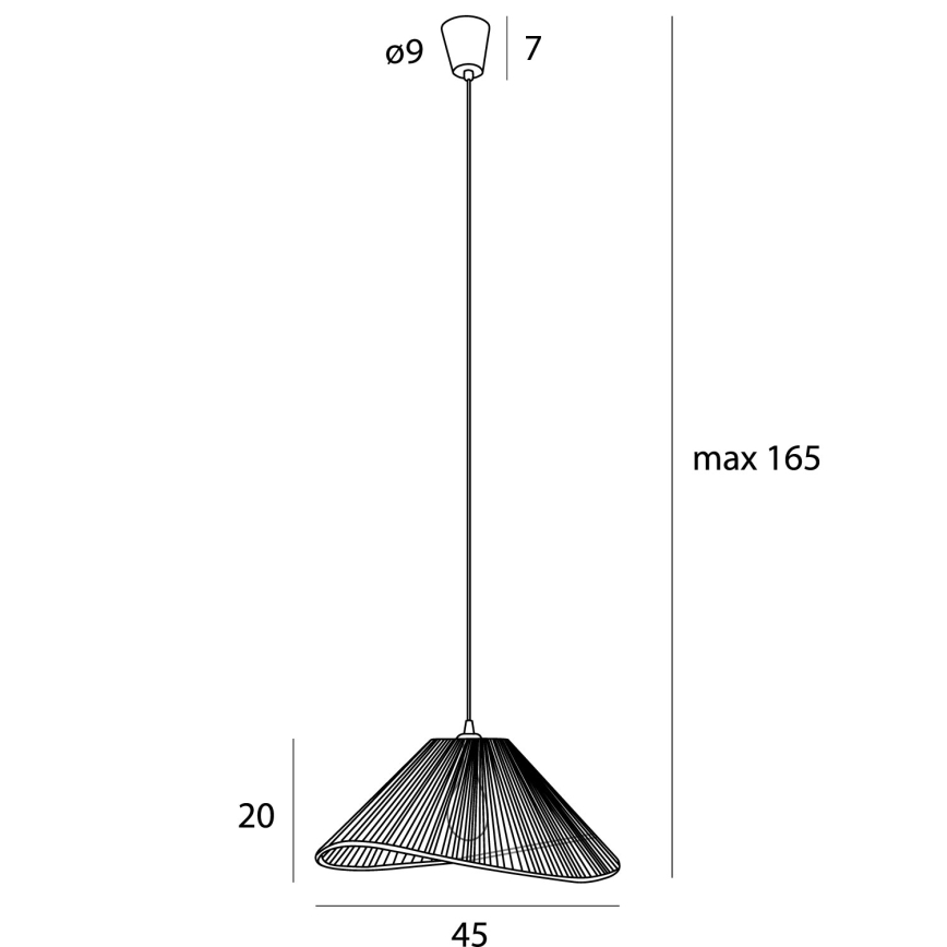 MAXLIGHT P0577 - Пендел AMALFI 1xE27/15W/230V Ø 45 см бежов
