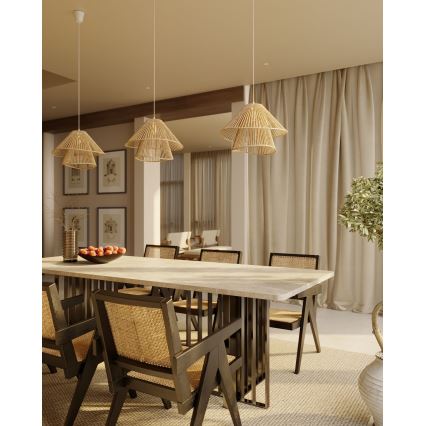 MAXLIGHT P0578 - Пендел AMALFI 1xE27/15W/230V Ø 45 см бежов