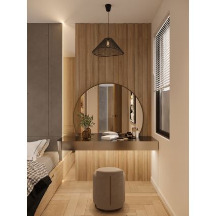 MAXLIGHT P0579 - Пендел AMALFI 1xE27/15W/230V Ø 45 см черен