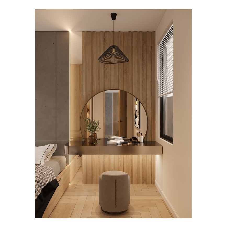 MAXLIGHT P0579 - Пендел AMALFI 1xE27/15W/230V Ø 45 см черен