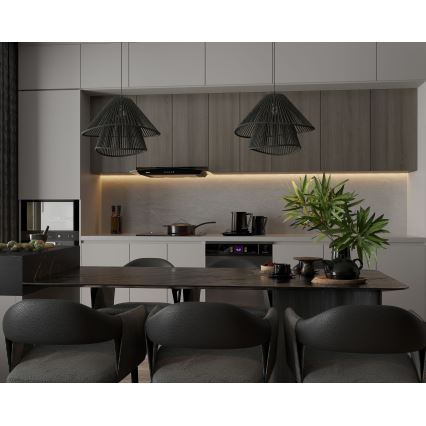 MAXLIGHT P0580 - Пендел AMALFI 1xE27/15W/230V Ø 45 см черен