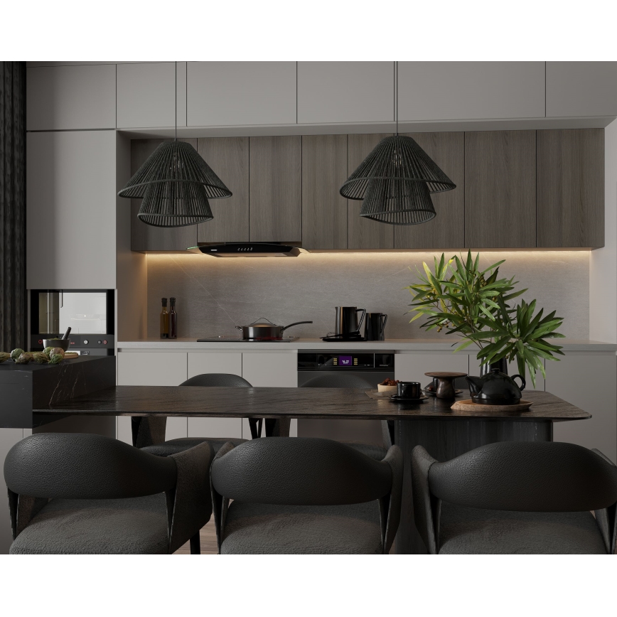 MAXLIGHT P0580 - Пендел AMALFI 1xE27/15W/230V Ø 45 см черен