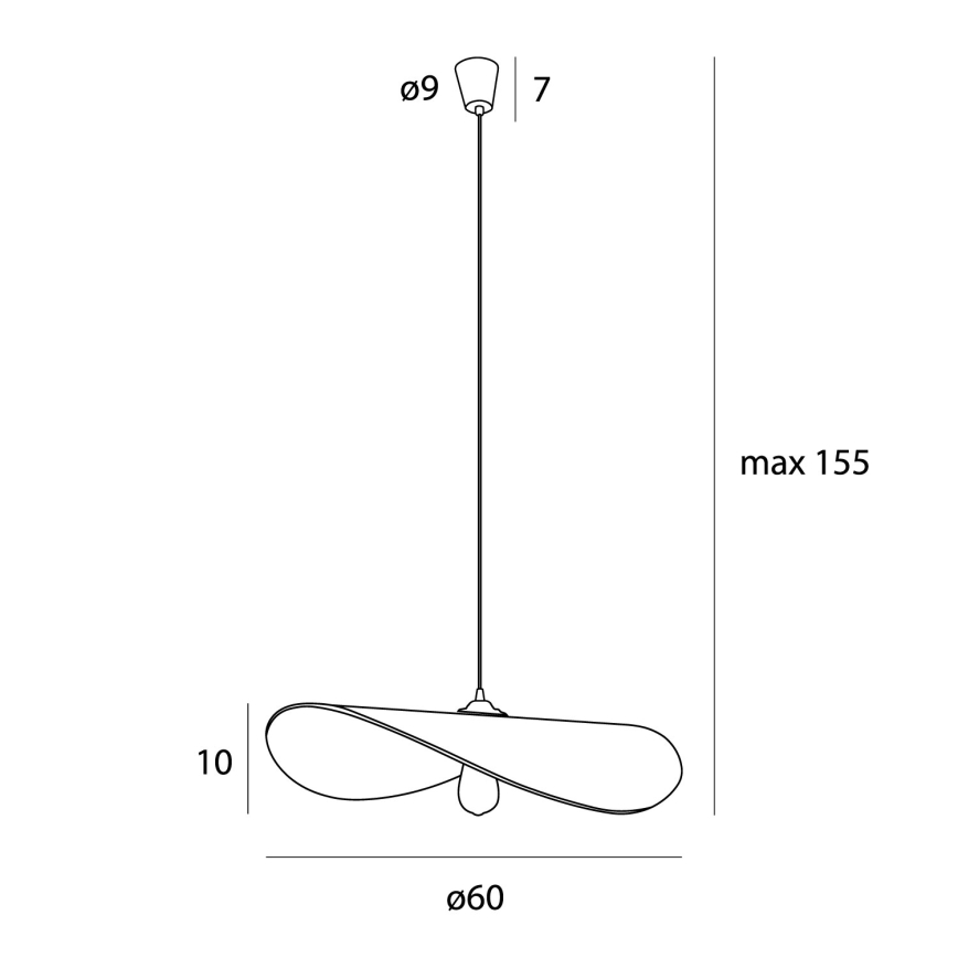 MAXLIGHT P0581 - Пендел NAP 1xE27/15W/230V Ø 60 см бежов