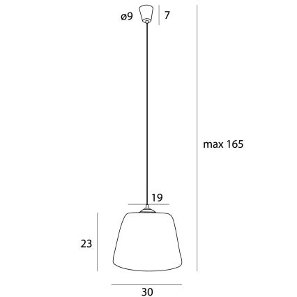 MAXLIGHT P0582 - Пендел POT 1xE27/15W/230V Ø 30 см бежов