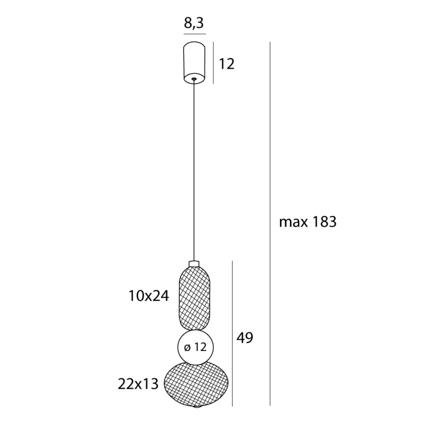 MAXLIGHT P0591 - LED Пендел BORA LED/10W/230V Ø 22 см бял/черен
