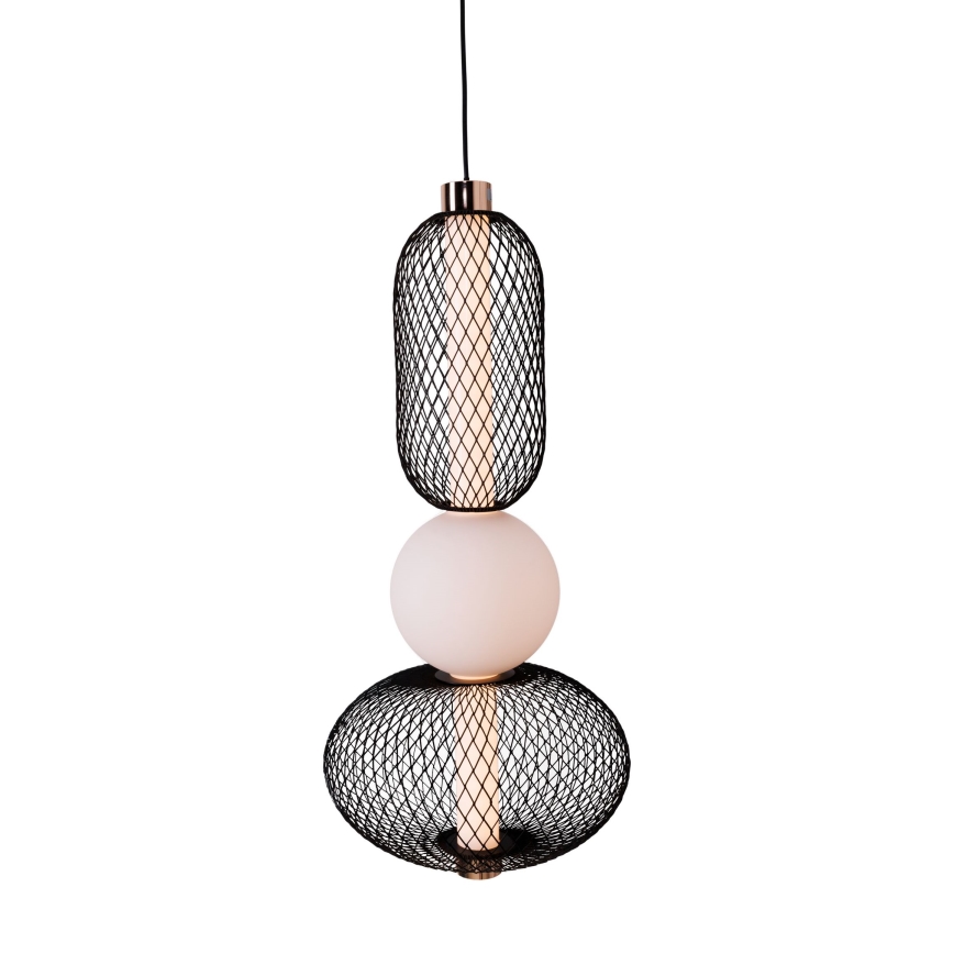 MAXLIGHT P0591 - LED Пендел BORA LED/10W/230V Ø 22 см бял/черен