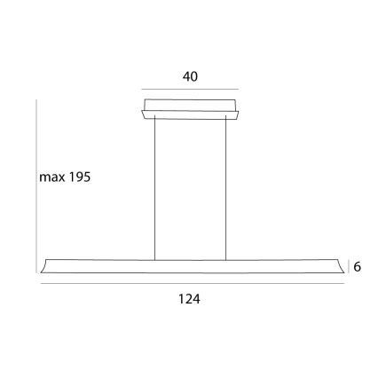 MAXLIGHT P0594 - LED регулируема лампа на кабел JO-JO LED/38W/230V 2700/4500/5500K месинг