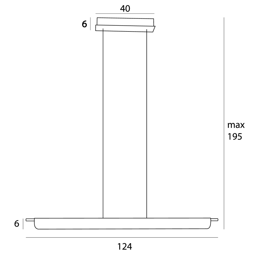 MAXLIGHT P0596 - LED регулируема лампа на кабел JO-JO LED/40W/230V 2700/4500/5500K месинг