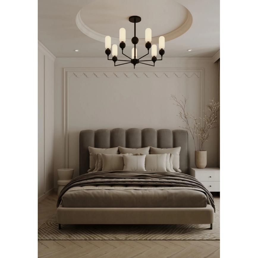 MAXLIGHT P0632 - Полилей на тръба NOVA, 7xG9/7W/230V, диаметър 70 см, черен