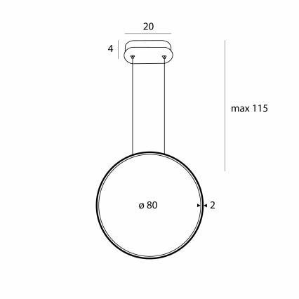 MAXLIGHT P0654 - LED полилей за баня на кабел VISUAL VER LED/28W/230V IP44 бял