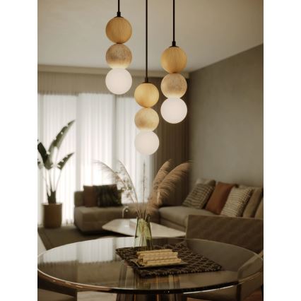 MAXLIGHT P0664 - Висяща лампа на кабел ALICE 1xG9/7W/230V, Ø 10 см, черно/бежово