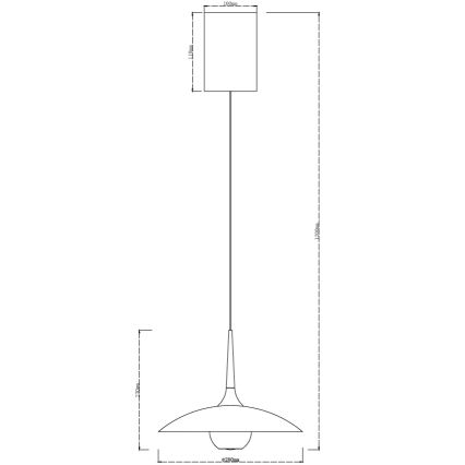 MAXLIGHT P0674 - LED полилей на кабел MANUKA LED/12W/230V Ø 28 см златист/бежов