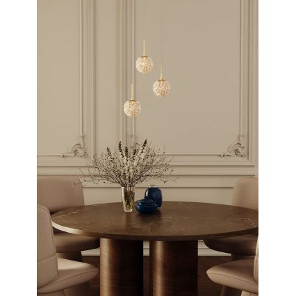 MAXLIGHT P0679 - Полилей на кабел RITA 1xG9/5W/230V Ø12 см златен
