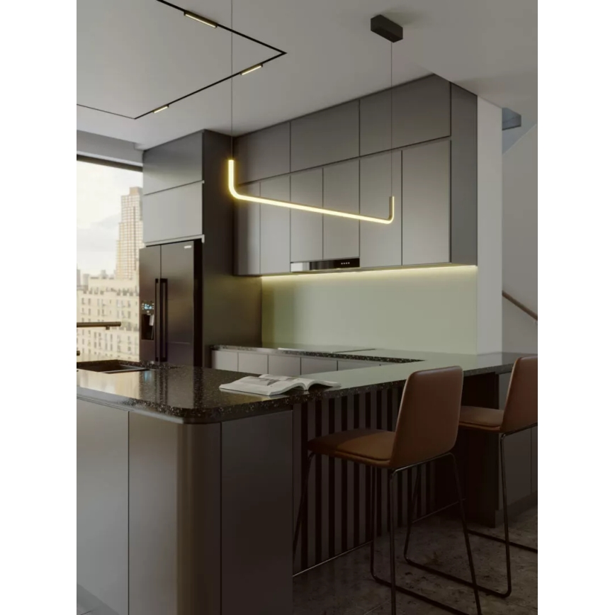 MAXLIGHT PO644 - LED полилей на кабел URUS LED/17W/230V черен