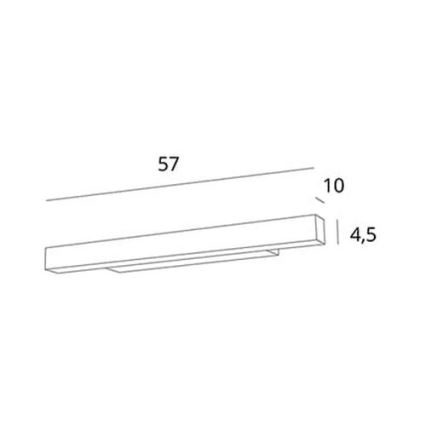 MAXLIGHT W0264 - LED Димируема лампа за огледало в баня LINEAR LED/18W/230V 57 см IP44 черен